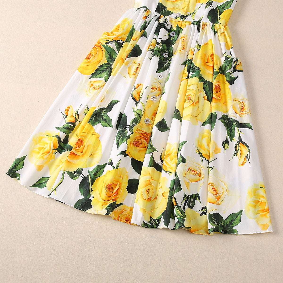 Women's Buttons Swing Dress with Pockets