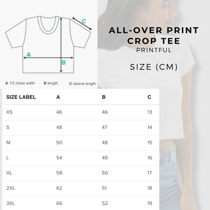 Women's Retro Vertical Stripes Crop Tee T-Shirt size