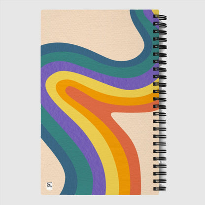 Retro Design Spiral Notebook, 140 pages