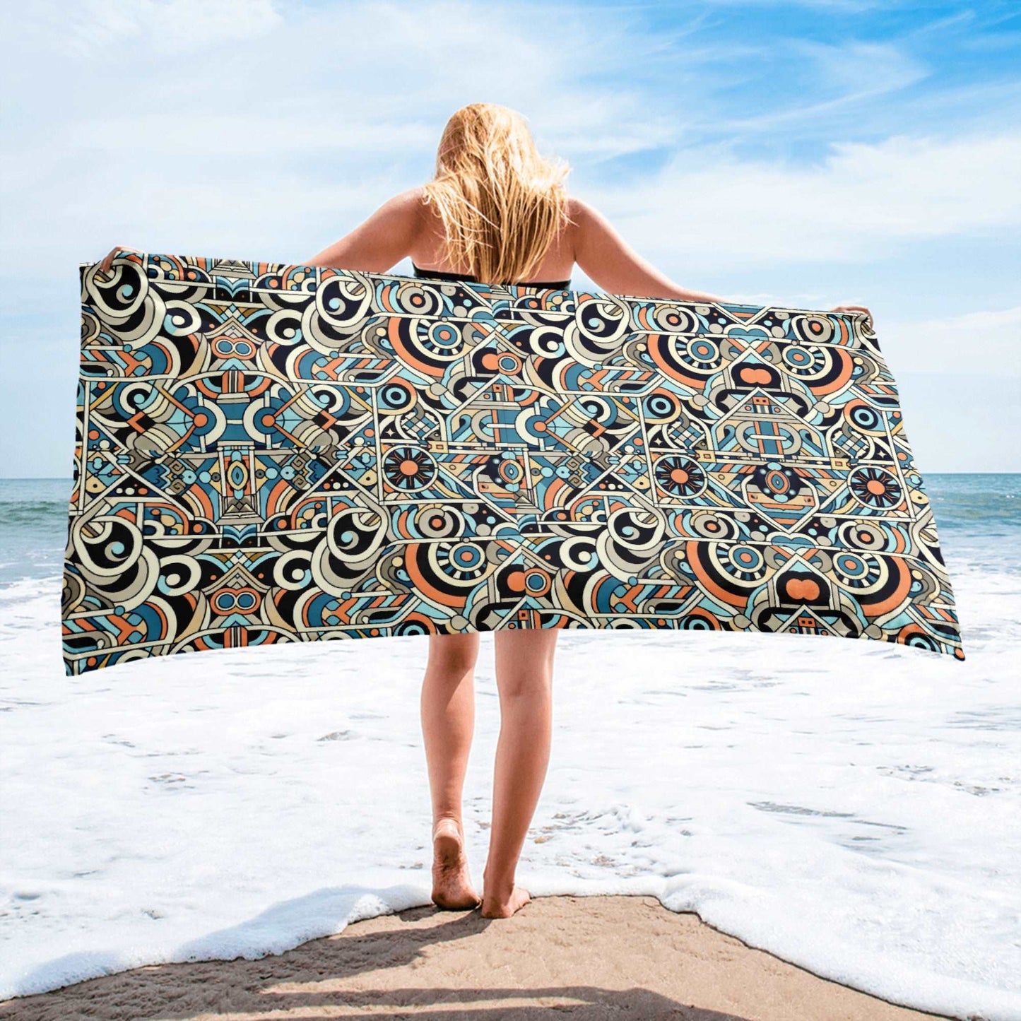 Abstract Print Beach Towel