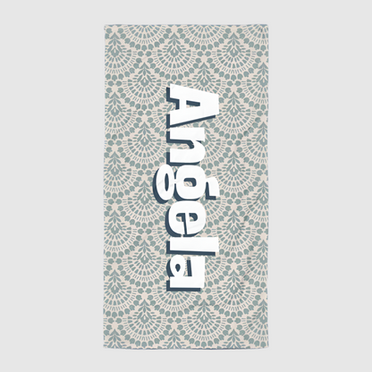 Custom Name Beach Towel with Abstract design | PERSONALIZED