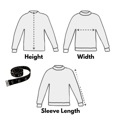 Unisex Vintage Skull and Flower Heavy Blend Crewneck Sweatshirt measurement guide